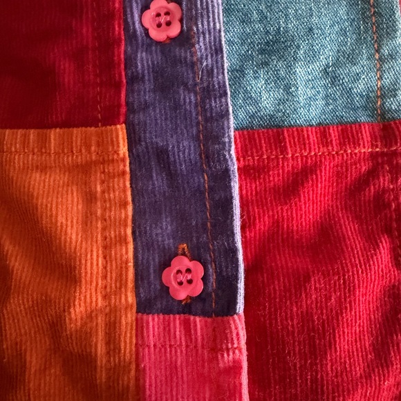 Colorful Patchwork Button-Up Dress - Picture 8 of 8